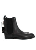 Bottega Veneta Black Brogue Leather Boots
