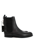 Bottega Veneta Black Brogue Leather Boots