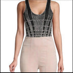 Embellished Black Bodysuit