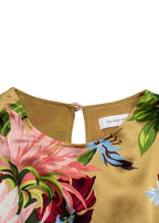 Olivia Von Halle Floral-Print Silk Midi Dress