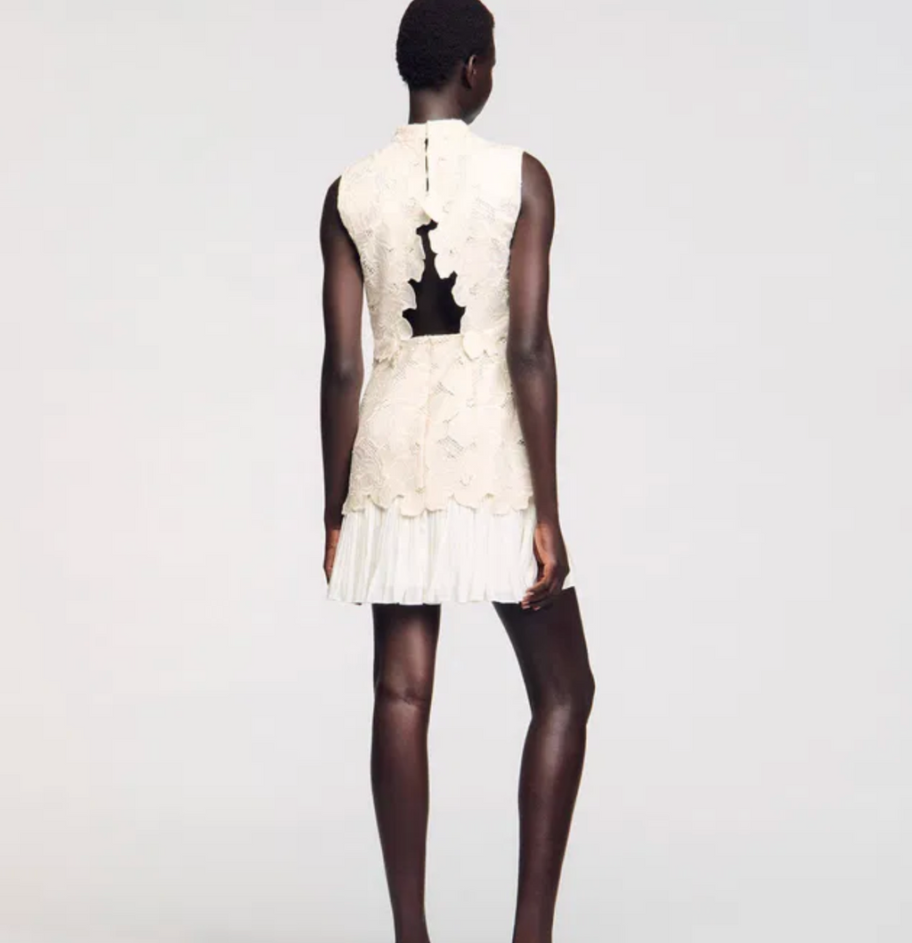 Sandro Guipure Lace Mini Dress