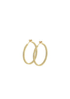 18ct yellow gold & diamond hoop earrings 2.35ct TDW