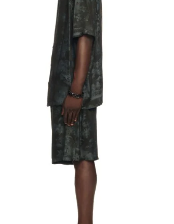 Off White Fresco Visc Jacq Bowling Shorts