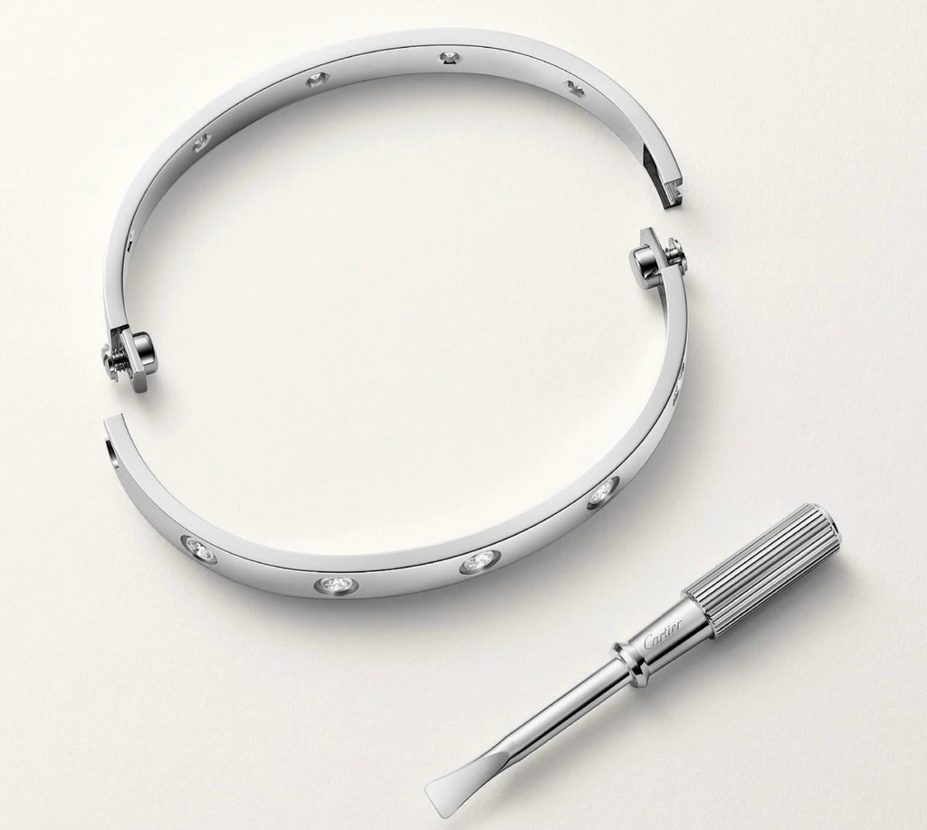 Cartier White Gold 10 Diamond love Bracelet 16