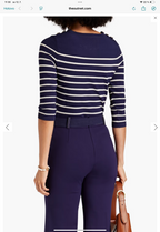 Zimmermann Button Detail Striped Jumper
