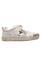 Dior White Suede Toe Cap Leather Bee Trainers
