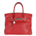 Hermès  Swift Birkin 30 PHW Rouge Casaque