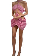 The Doll's House Pink Draped Karlie Mini Dress