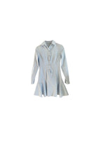 Light blue cotton shirt dress