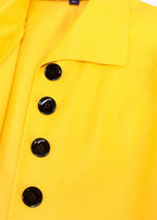 Ralph Lauren Collection Cropped Yellow Leather Jacket