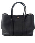 Black Calfskin Garden Party 30 Bag