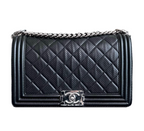 Chanel Black Perforated Boy Bag