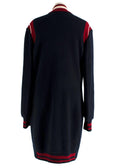 Ermanno Scervino Navy and Red Longline Jacket