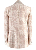 Giorgio Armani Beige Palm Print Gauze Blazer