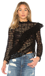 Iro Black Lamata Ruffle Top