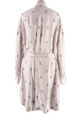 Burberry Pink and White Striped Elina Logo Print Shirt Dress