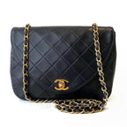 Vintage Lambskin Shoulder Bag with 24kt GPHW