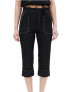 Chloe Contrast-stitch Capri Pants