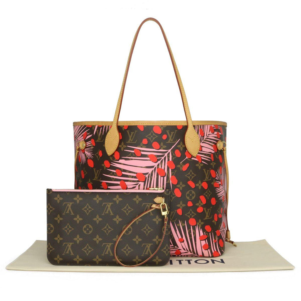 Monogram Jungle Dots Rose Ballerine Neverfull MM Bag