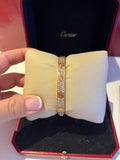 Cartier Full Pave Set Diamond Rose Gold Love Bracelet 17 with box and receipt