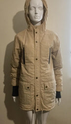 Ganni faux shearling lined hooded coat