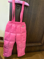 Moncler Kids Pink Ski Salopette Trousers