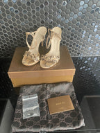 Gucci Python Heeled Sandals