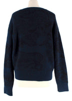 Dior Navy Chez Moi Printed Cashmere Blend Jumper