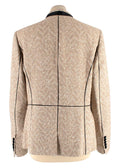 Zadig & Voltaire Deluxe Leather Trim Gold Blazer