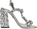 Dolce & Gabbana Embellished Silver Sandals
