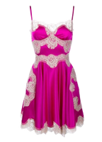 Pink Silk And Lace Slip Dress