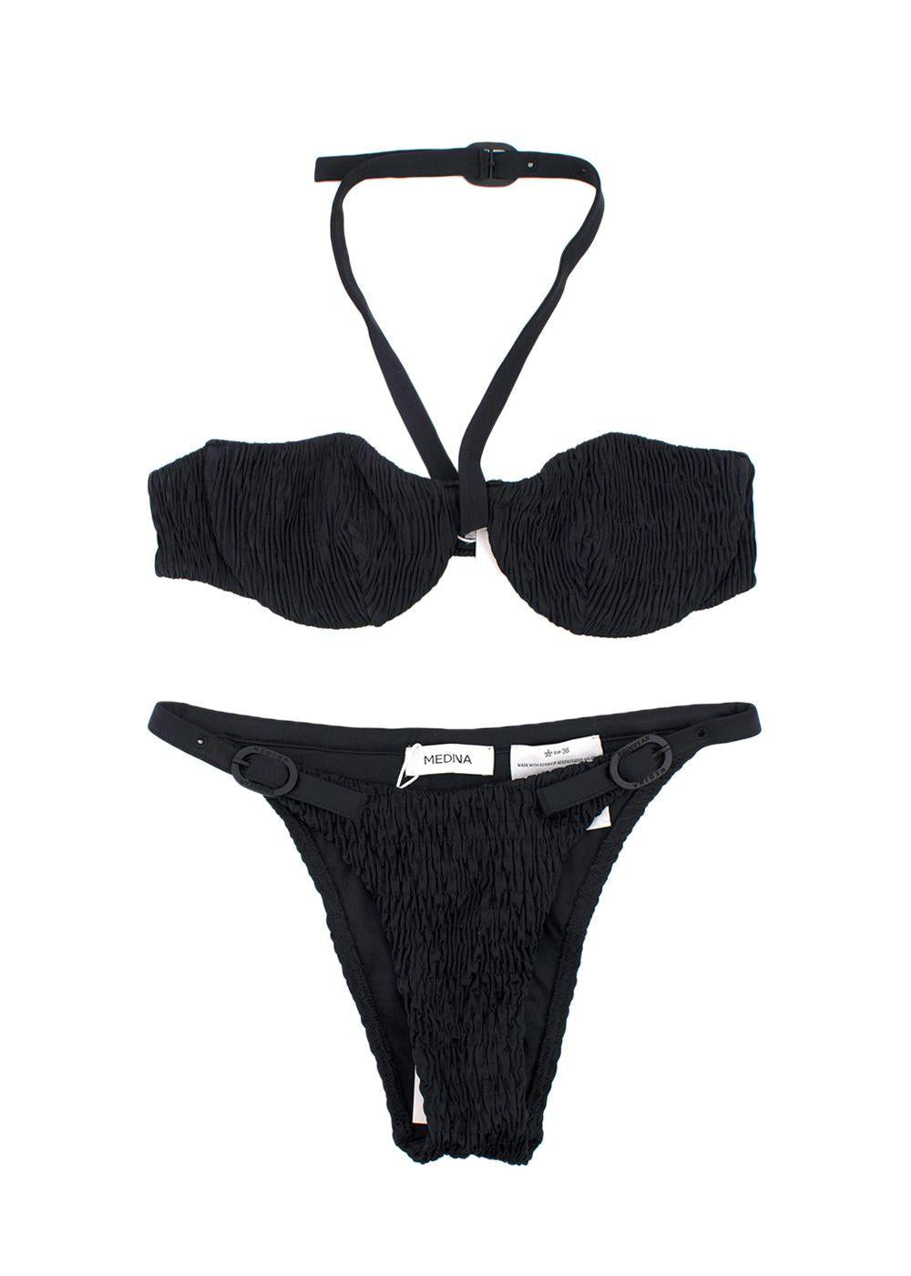Medina Black Smocked Lagoon Bikini