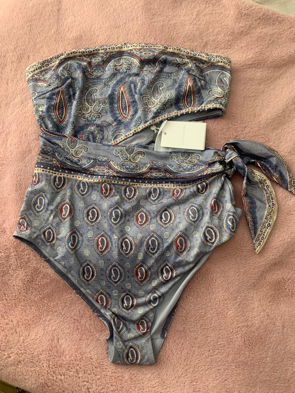 Zimmermann Vitali Scarf Tie One Piece Bathing Suit