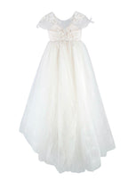 Quinn Harper Kids 10Y White Crystal Embellished Tulle Occasion Dress