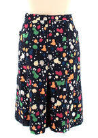 Chanel Cotton Tweed Hand Painted Multicoloured Skirt