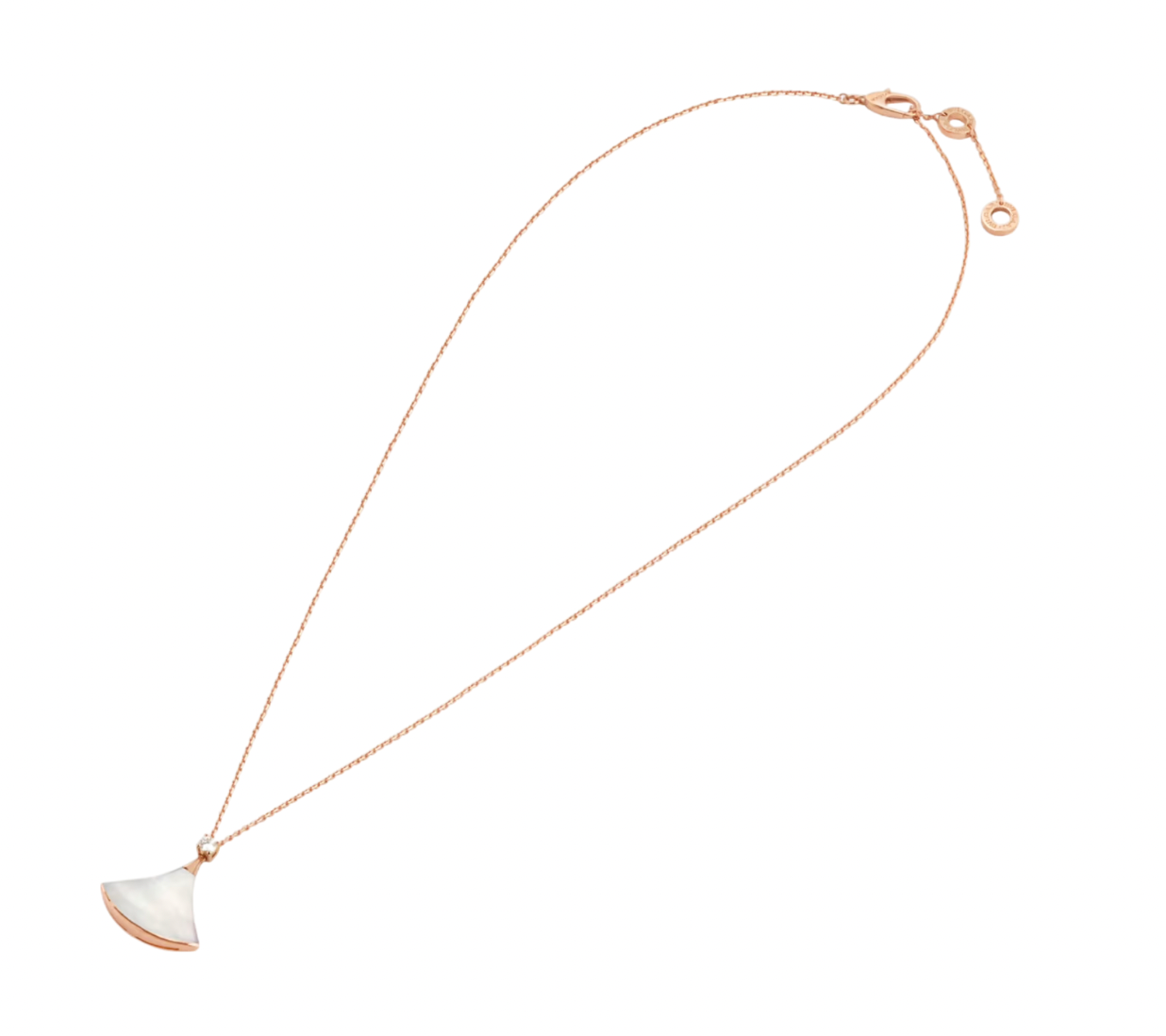 Diva's Dream Mother Of Pearl/Rose Gold Necklace