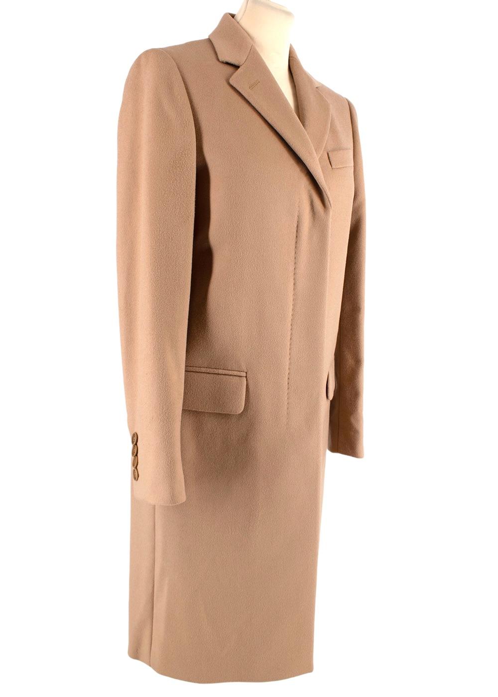Beige Cashmere Blend Long Coat