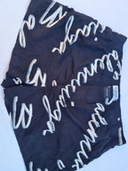 Black cotton Script boxer shorts