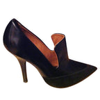 Celine Leather & Velvet Booties
