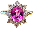 Bespoke Madagascan Sapphire And Diamond Ring Pink