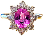 Bespoke Madagascan Sapphire And Diamond Ring Pink