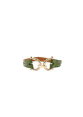Green Crocodile Waist Belt - Size 75