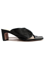 Porte & Paire Black Leather Mules