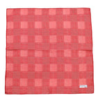 E.Marinella Red Silk Checkered Pocket Square