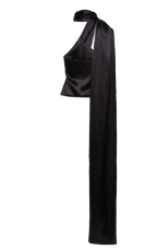 Magda Butrym Silk Wrap Neck Top