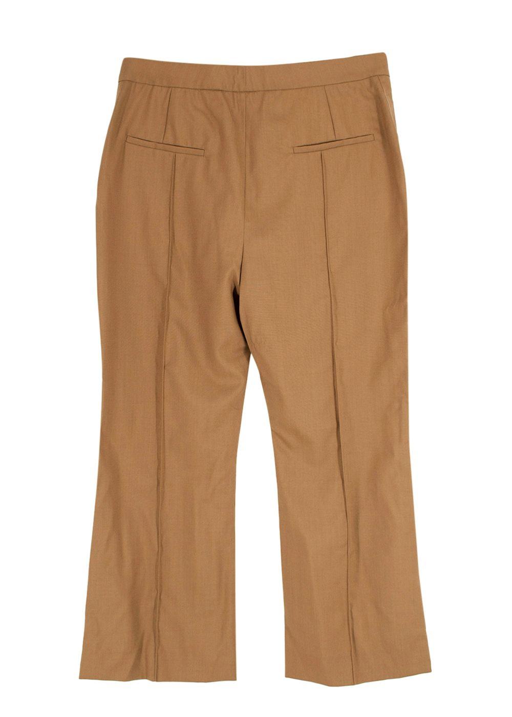 Marni Brown Virgin Wool Tailored Trousers