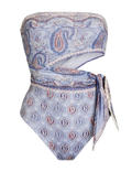 Zimmermann Vitali Scarf Tie One Piece Bathing Suit