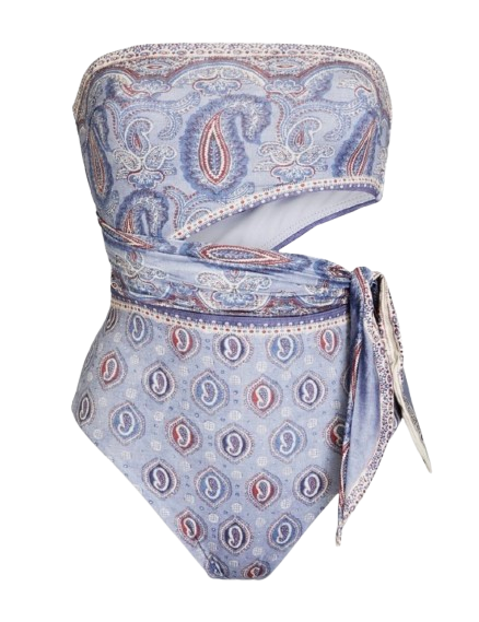 Zimmermann Vitali Scarf Tie One Piece Bathing Suit