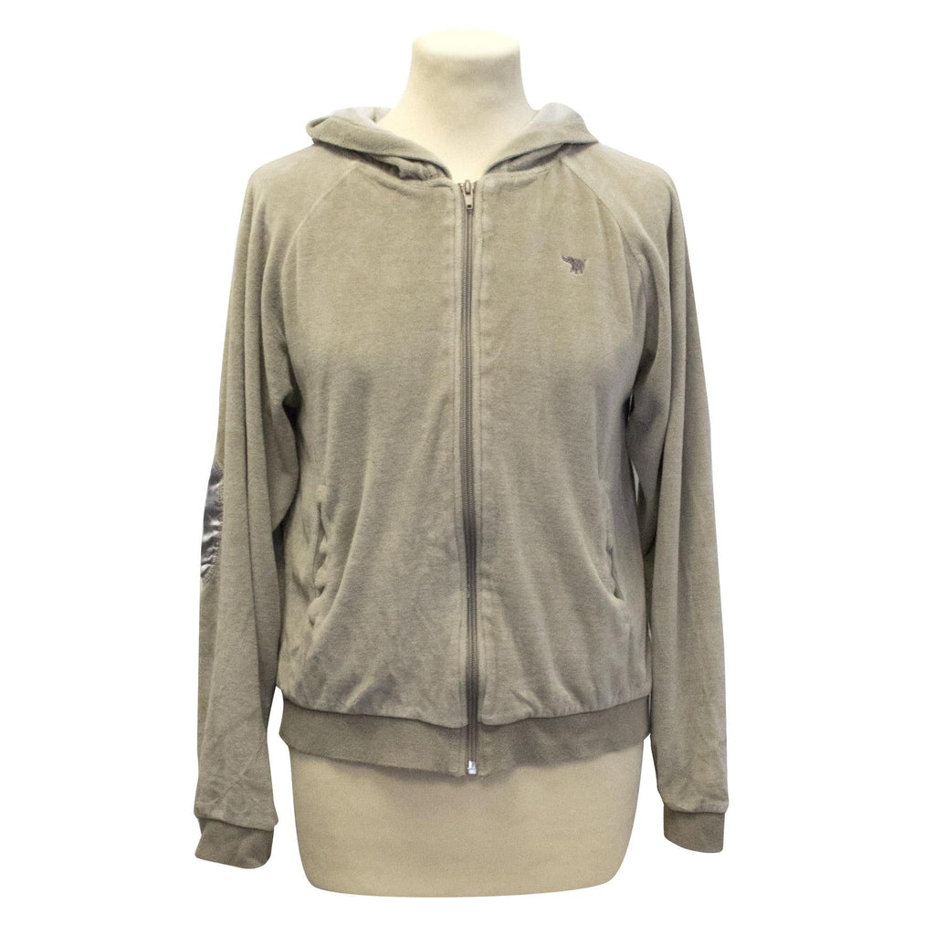 La Fiancee D'arthur beige velvet hoodie