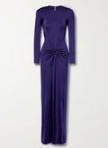 Victoria Beckham Open-Back Gathered Stretch-Satin Jersey Gown